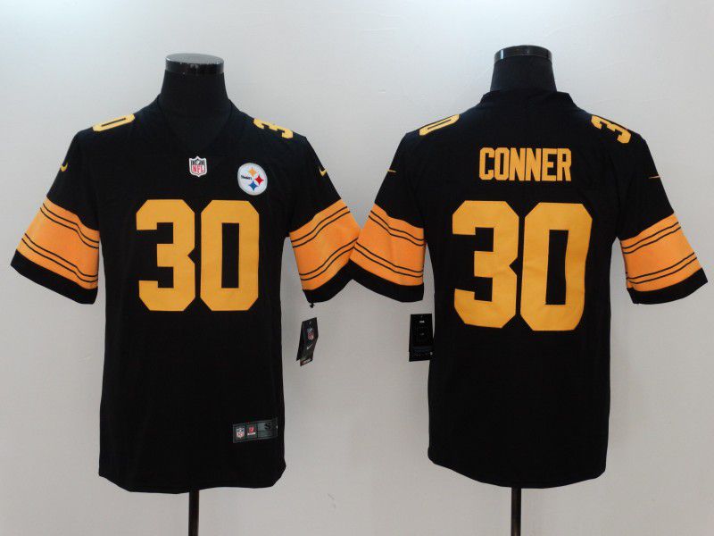Men Pittsburgh Steelers #30 Conner Black yellow Nike Vapor Untouchable Limited NFL Jerseys